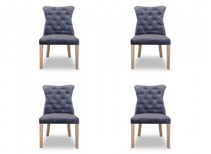 4x Chairs Chair Upholstery Design Chesterfield Suite Armchair Complete Set